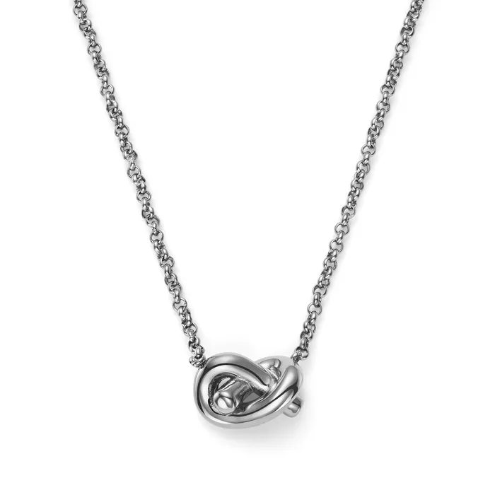 Women Olivia Burton Lovers Knot Silver Tone Necklace Necklaces