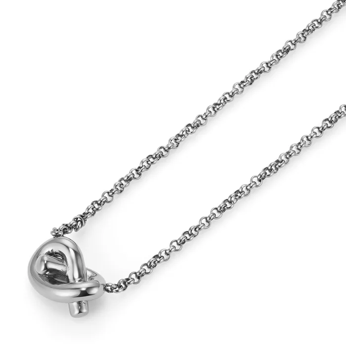 Women Olivia Burton Lovers Knot Silver Tone Necklace Necklaces