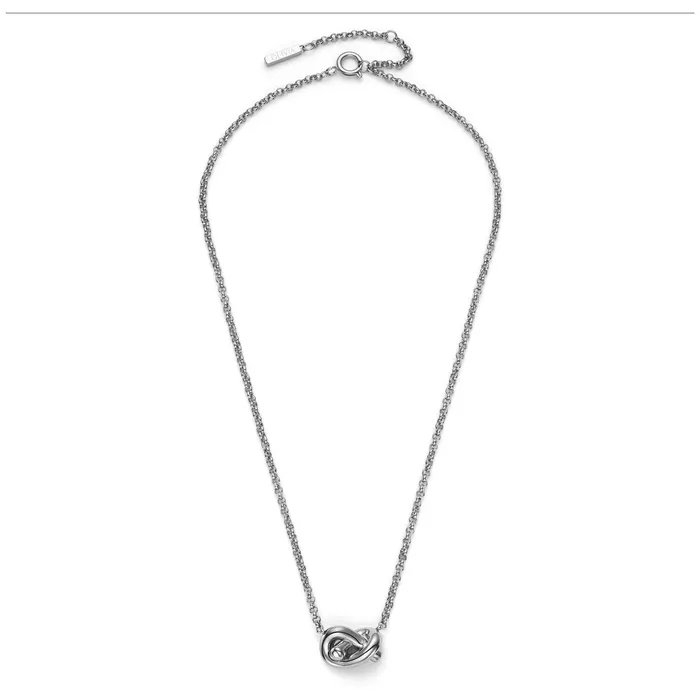 Women Olivia Burton Lovers Knot Silver Tone Necklace Necklaces