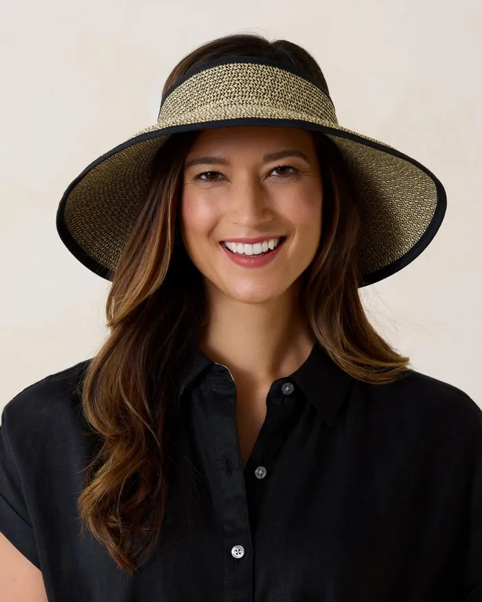 Women Packable UltraBraid Visor Black Multi Tommy Bahama Luggage and Travel