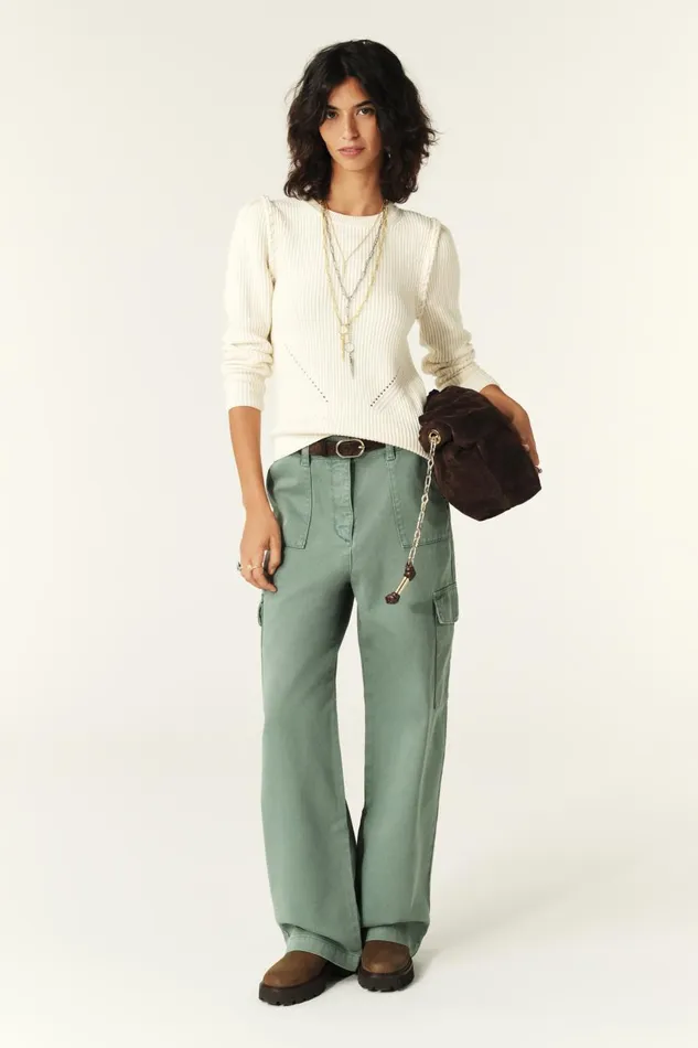 Women Pants and Jeans Baandsh Cargo Pants Corlou Green
