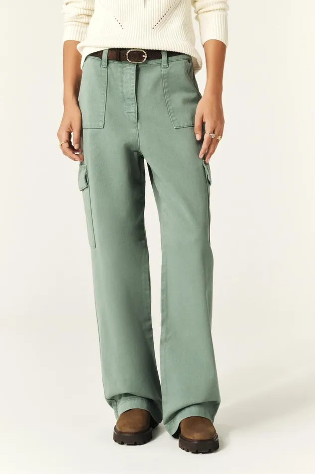 Women Pants and Jeans Baandsh Cargo Pants Corlou Green