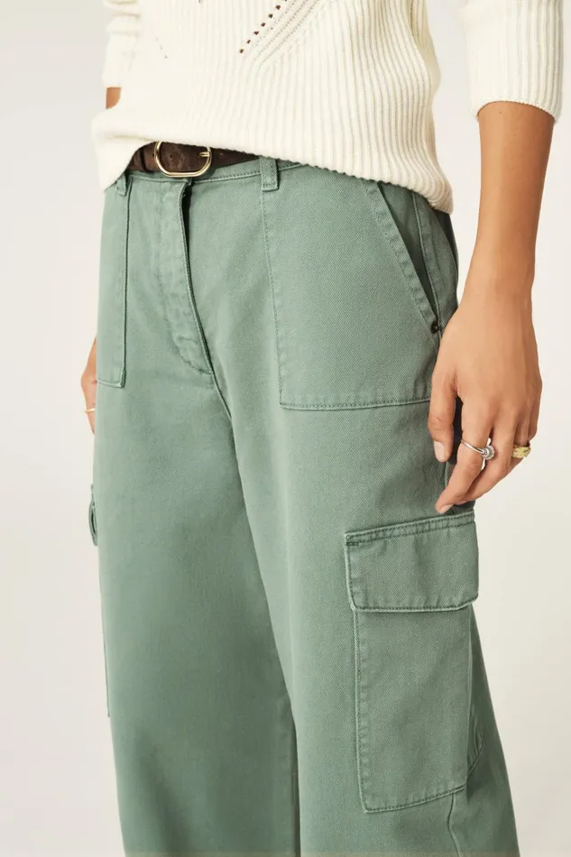 Women Pants and Jeans Baandsh Cargo Pants Corlou Green