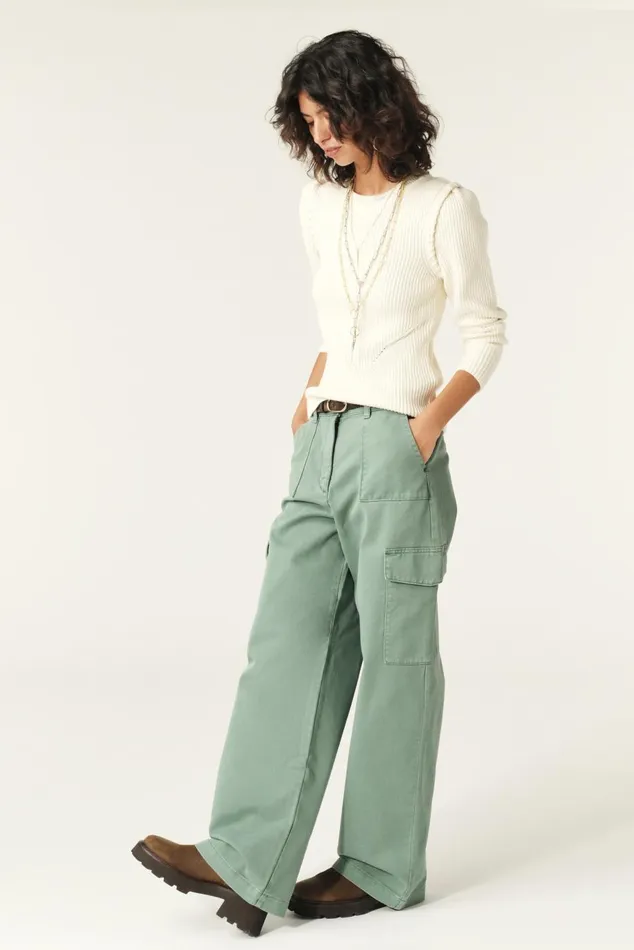 Women Pants and Jeans Baandsh Cargo Pants Corlou Green