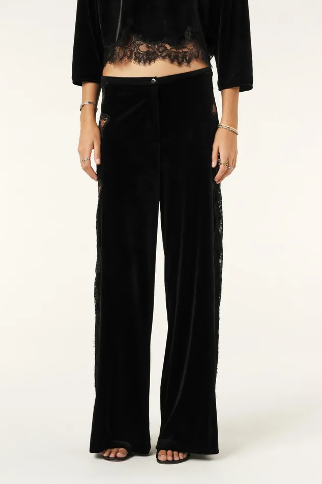 Women Pants and Jeans Baandsh WideLeg Pants Vivy Black