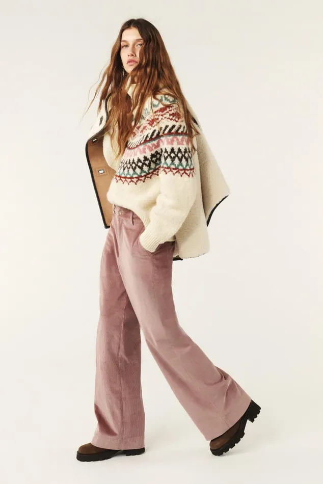 Women Pants and Jeans Baandsh WideLeg Velvet Pants Nali Green