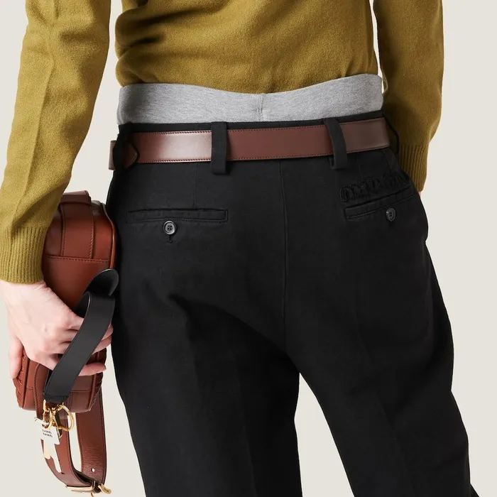 Women Pants And Shorts Miu Miu Gabardine Pants Black Women Pants And Shorts Miu Miu Gabardine Pants Black