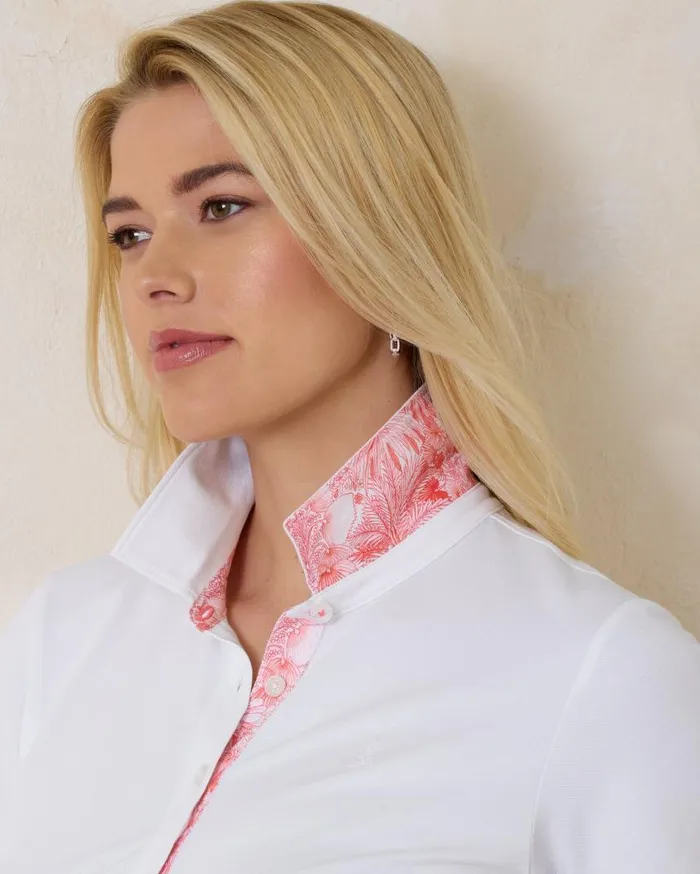 Women Paradise Piqu Polo White Tommy Bahama Tops and Shirts Women Paradise Piqu Polo White Tommy Bahama Tops and Shirts
