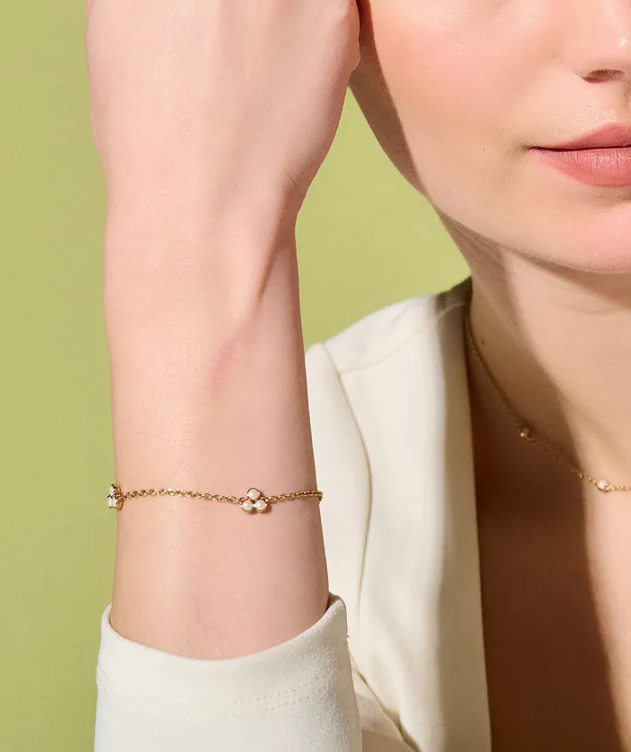 Women Pearl Cluster Gold Bracelet Bracelets Olivia Burton