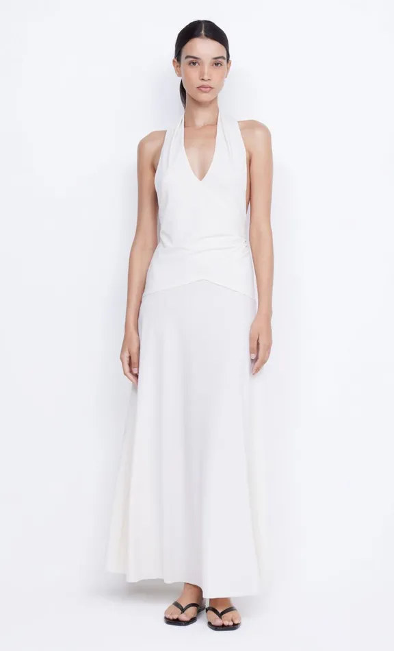 Women Prom Dresses Bec Bridge BLANCHE HALTER MAXI DRESS 8211 IVORY