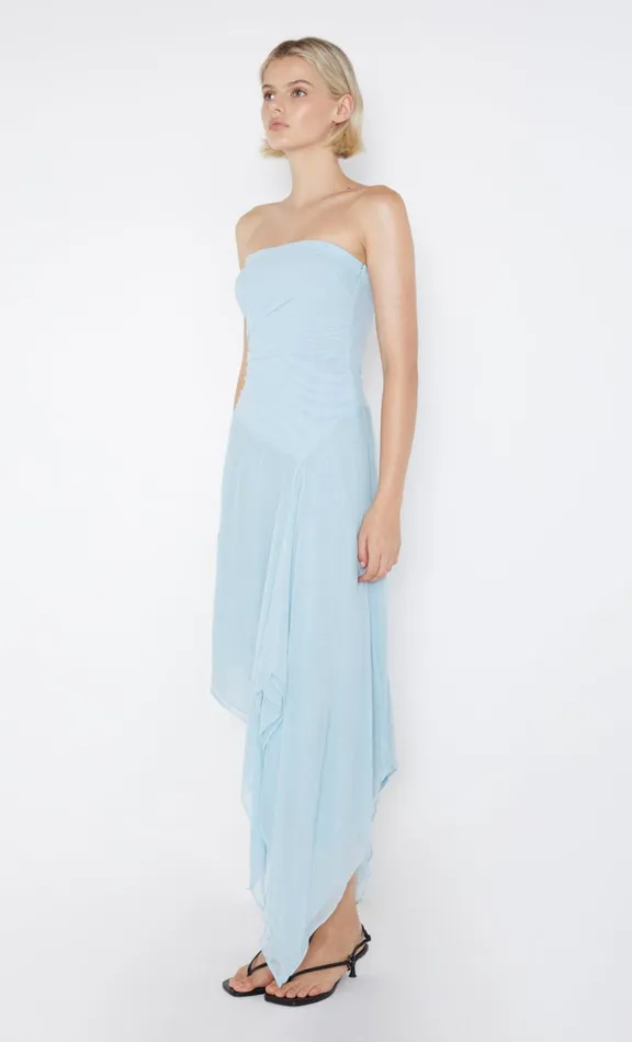 Women Prom Dresses Bec Bridge ELZETTE STRAPLESS MIDI DRESS 8211 DOLPHIN BLUE