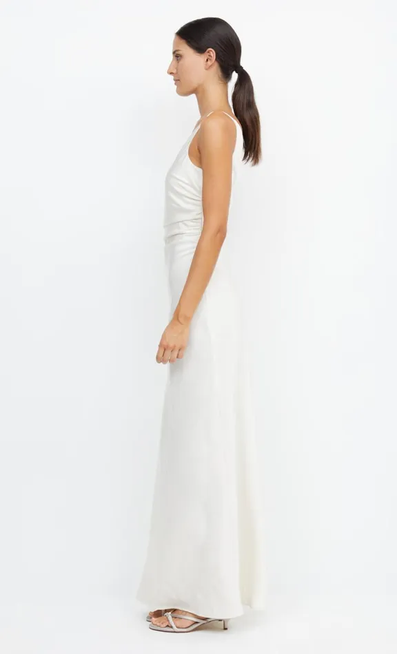 Women Prom Dresses Bec Bridge ETERNITY ASYM MAXI DRESS 8211 CREAM