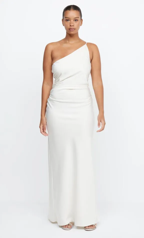Women Prom Dresses Bec Bridge ETERNITY ASYM MAXI DRESS 8211 CREAM