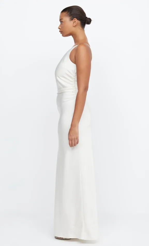 Women Prom Dresses Bec Bridge ETERNITY ASYM MAXI DRESS 8211 CREAM