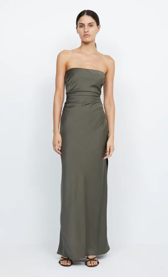 Women Prom Dresses Bec Bridge ETERNITY STRAPLESS MAXI 8211 DARK WILLOW