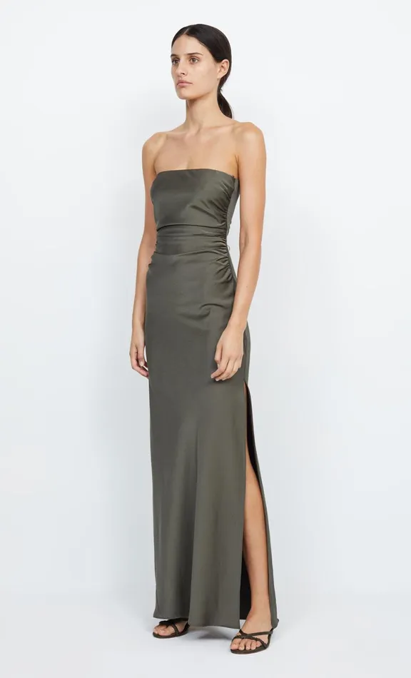 Women Prom Dresses Bec Bridge ETERNITY STRAPLESS MAXI 8211 DARK WILLOW