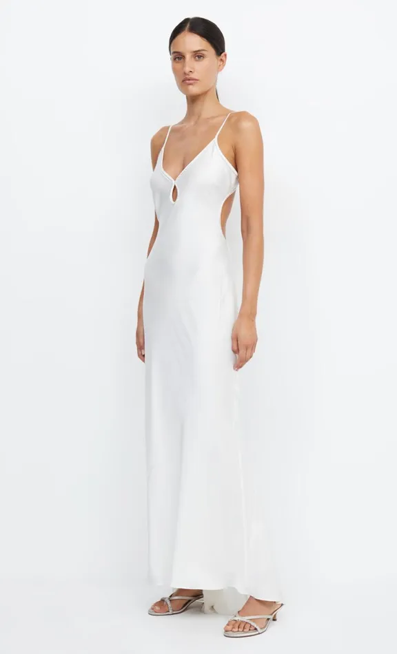 Women Prom Dresses Bec Bridge PARADISE SILK BEADED MAXI DRESS 8211 IVORY