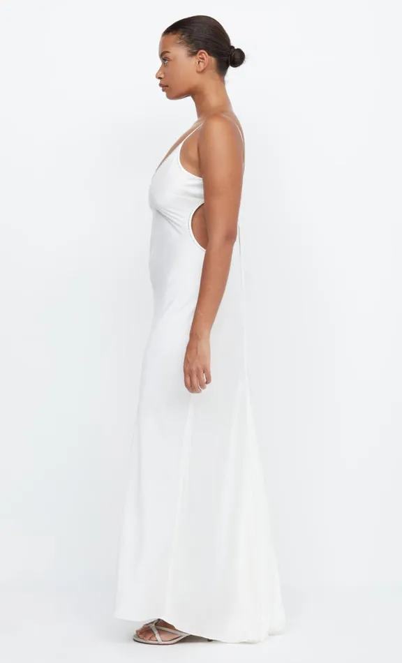 Women Prom Dresses Bec Bridge PARADISE SILK BEADED MAXI DRESS 8211 IVORY
