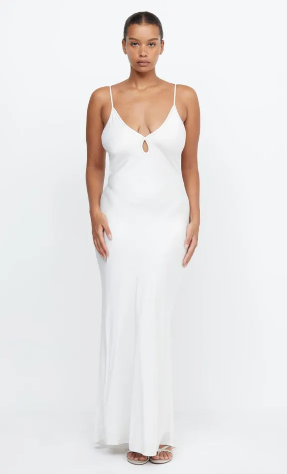 Women Prom Dresses Bec Bridge PARADISE SILK BEADED MAXI DRESS 8211 IVORY