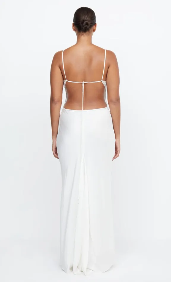 Women Prom Dresses Bec Bridge PARADISE SILK BEADED MAXI DRESS 8211 IVORY