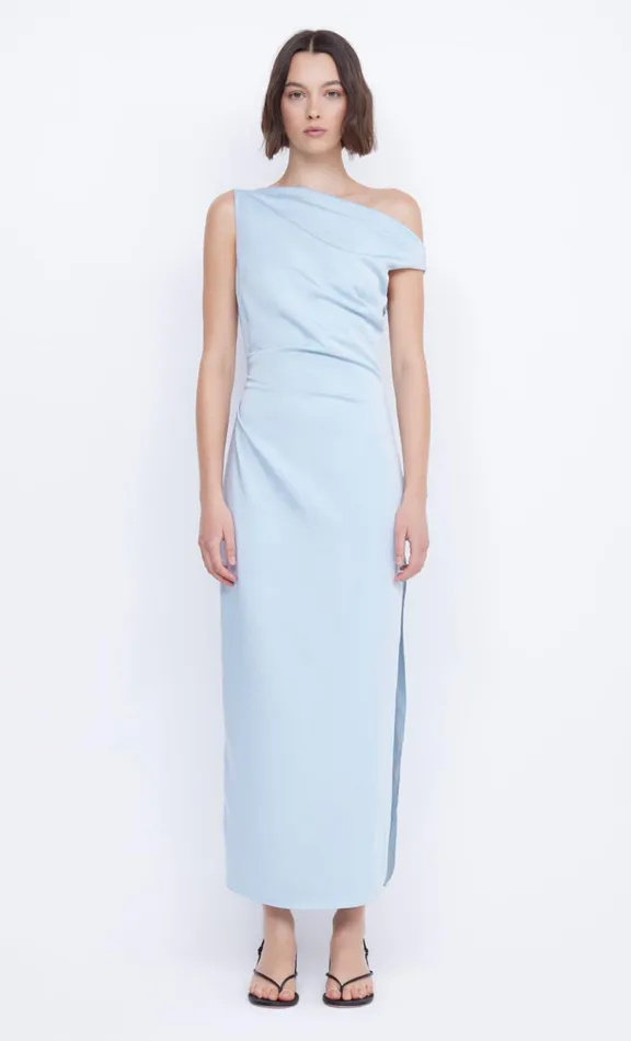 Women Prom Dresses Bec Bridge ROCHELLE ASYM MIDI DRESS 8211 DOLPHIN BLUE