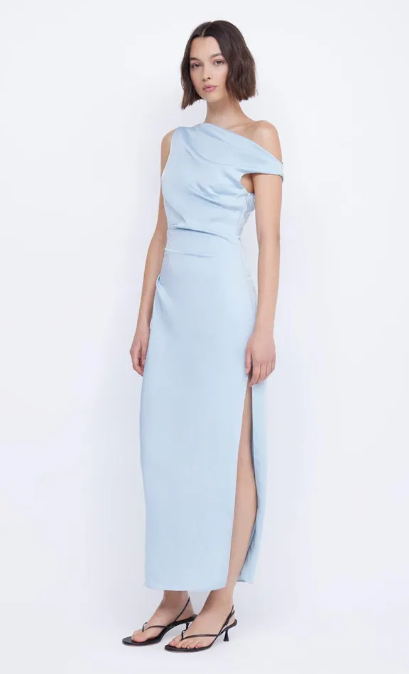 Women Prom Dresses Bec Bridge ROCHELLE ASYM MIDI DRESS 8211 DOLPHIN BLUE