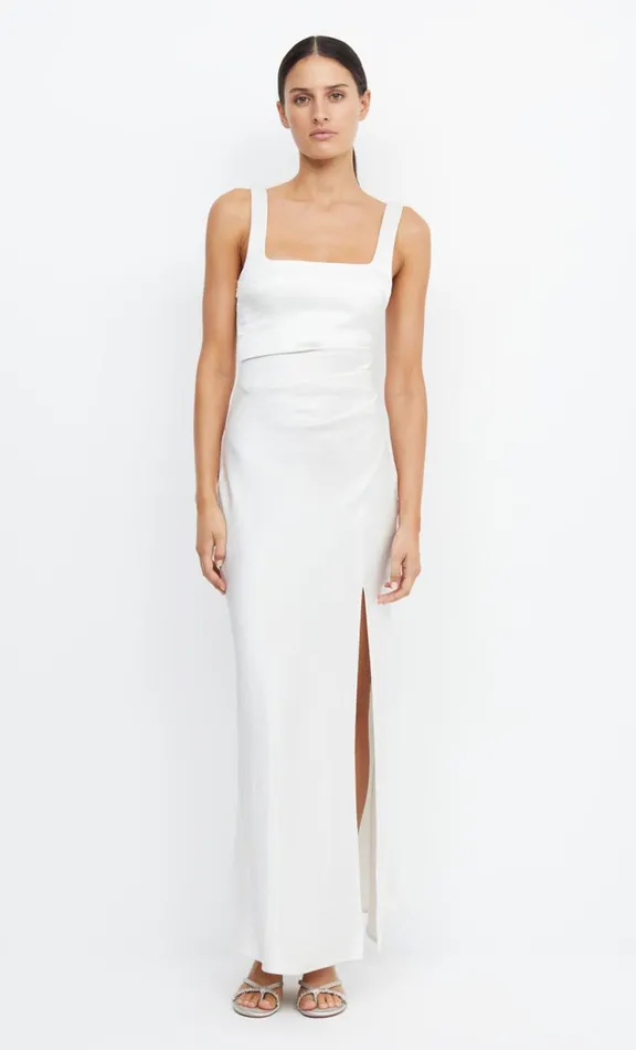 Women Prom Dresses Bec Bridge THE DREAMER SQUARE NECK DRESS 8211 IVORY