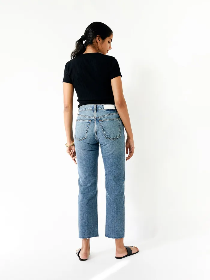 Women REDONE 8211 60s Short Sleeve Tee in Black Tops The UNDONE