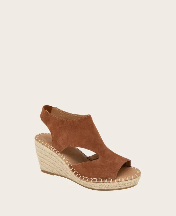 Women Sandals and Wedges Kenneth Cole GENTLE SOULS Cody Suede Espadrille Wedge Luggage Women Sandals and Wedges Kenneth Cole GENTLE SOULS Cody Suede Espadrille Wedge Luggage