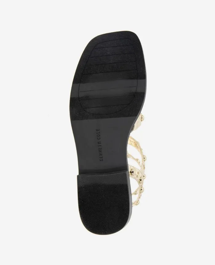 Women Sandals and Wedges Kenneth Cole Ruby Studded Gladiator Flat Sandal Gold Women Sandals and Wedges Kenneth Cole Ruby Studded Gladiator Flat Sandal Gold