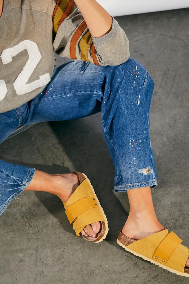 Women Sandals Free People Kyoto Soft Footbed Birkenstock Sandals Ochre