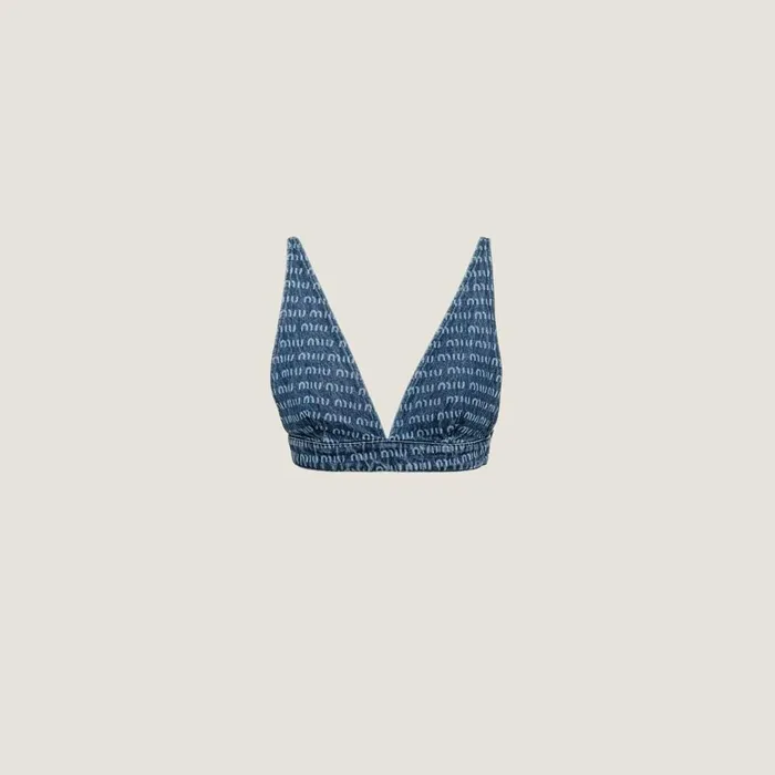 Women Shirts And Tops Miu Miu Singlebreasted Tweed Top Navy
