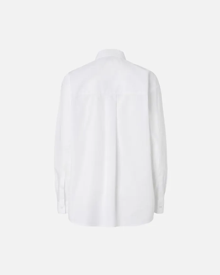 Women Shirts Pinko Oversize Poplin Shirt Bright White Women Shirts Pinko Oversize Poplin Shirt Bright White