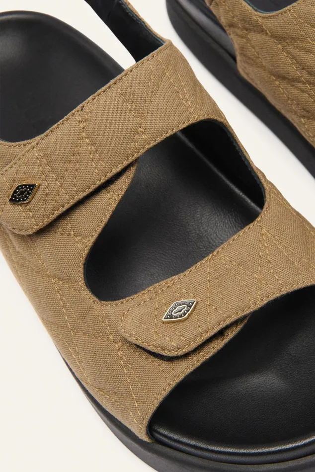 Women Shoes Baandsh Open Sandals With Velcro Cratch Green