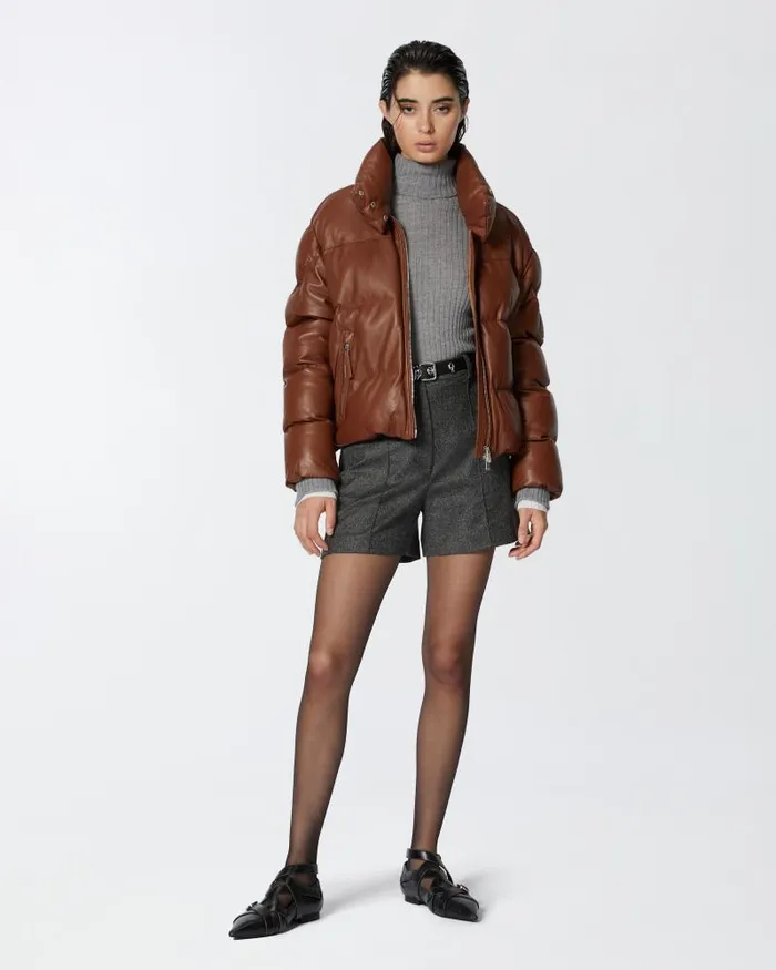 Women Shorts Pinko Textured Tailored Shorts Blackgrey