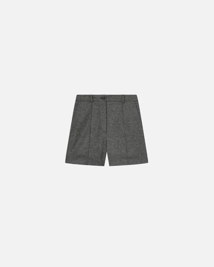 Women Shorts Pinko Textured Tailored Shorts Blackgrey Women Shorts Pinko Textured Tailored Shorts Blackgrey