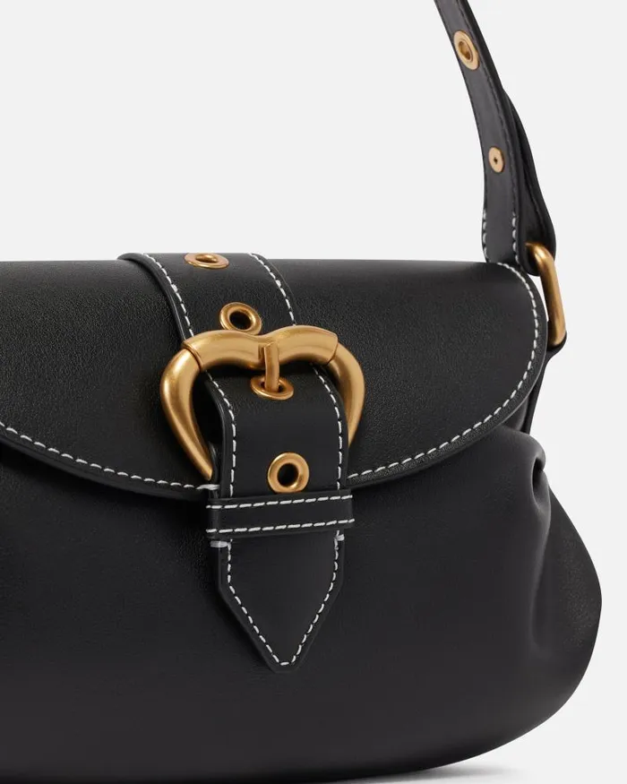 Women Shoulder Bags Pinko Jolene Small Shoulder Bag With Metal Strap Blackantique Gold Women Shoulder Bags Pinko Jolene Small Shoulder Bag With Metal Strap Blackantique Gold