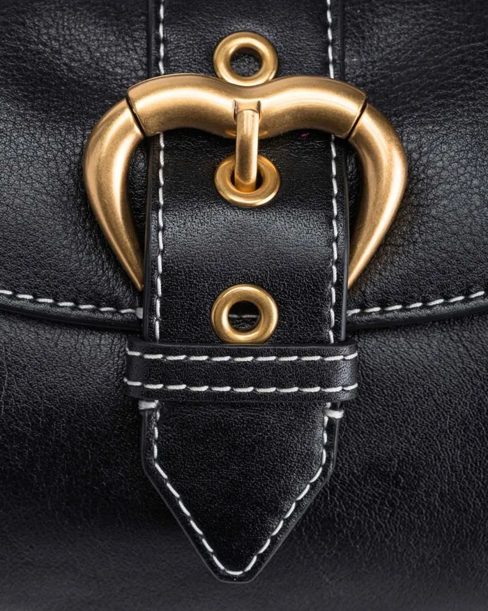 Women Shoulder Bags Pinko Jolene Small Shoulder Bag With Metal Strap Blackantique Gold Women Shoulder Bags Pinko Jolene Small Shoulder Bag With Metal Strap Blackantique Gold