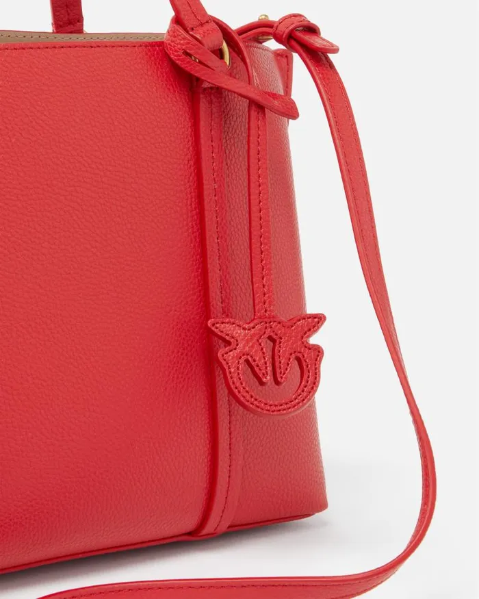 Women Shoulder Bags Pinko Large Tumbled Leather Shopper Bag Redantiquegold Women Shoulder Bags Pinko Large Tumbled Leather Shopper Bag Redantiquegold