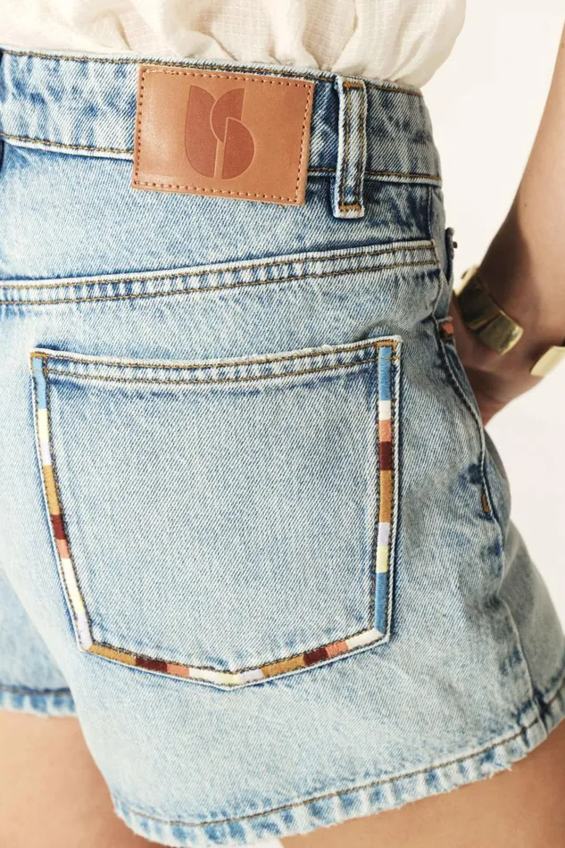 Women Skirts and Shorts Baandsh Denim Shorts Fegor Blue