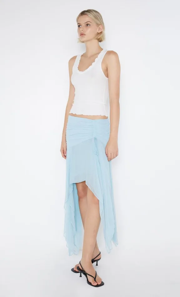 Women Skirts Bec Bridge ELZETTE ASYM MIDI SKIRT 8211 DOLPHIN BLUE