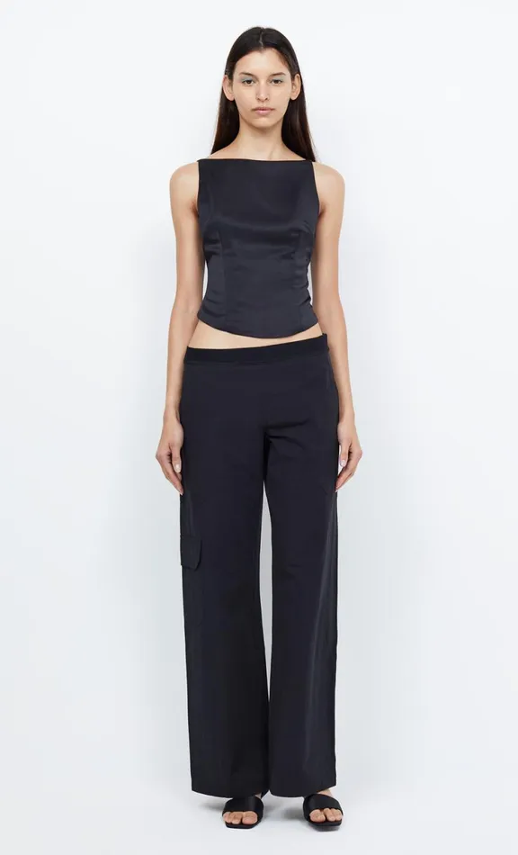 Women Sleeveless Bec Bridge JONES BOATNECK TOP 8211 BLACK