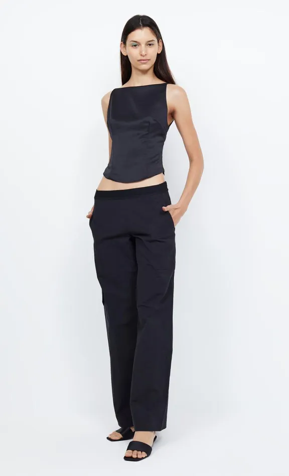 Women Sleeveless Bec Bridge JONES BOATNECK TOP 8211 BLACK
