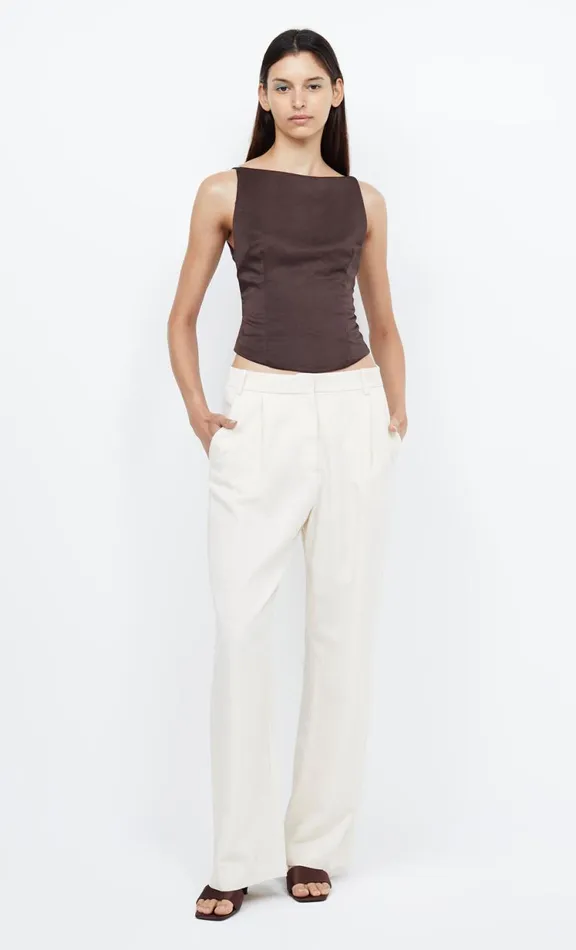 Women Sleeveless Bec Bridge JONES BOATNECK TOP 8211 COCOA