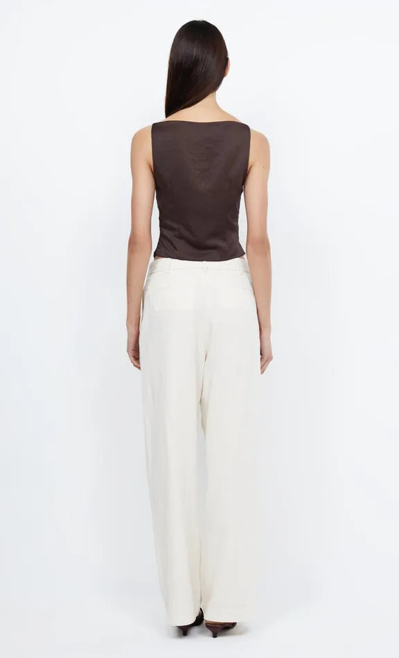 Women Sleeveless Bec Bridge JONES BOATNECK TOP 8211 COCOA