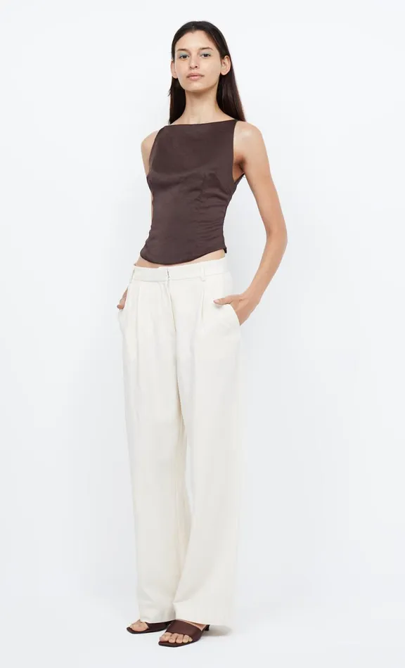 Women Sleeveless Bec Bridge JONES BOATNECK TOP 8211 COCOA