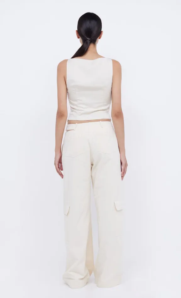 Women Sleeveless Bec Bridge JONES BOATNECK TOP 8211 VANILLA BEAN
