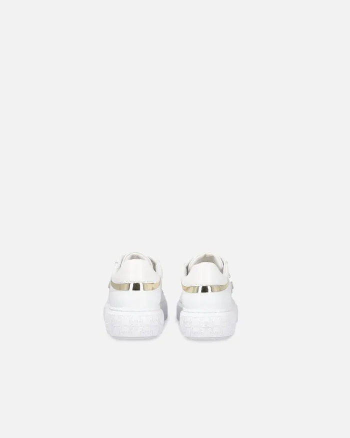 Women Sneakers Pinko Highsoled Flatform Sneakers With Metal Logo Whiteplatinum Women Sneakers Pinko Highsoled Flatform Sneakers With Metal Logo Whiteplatinum