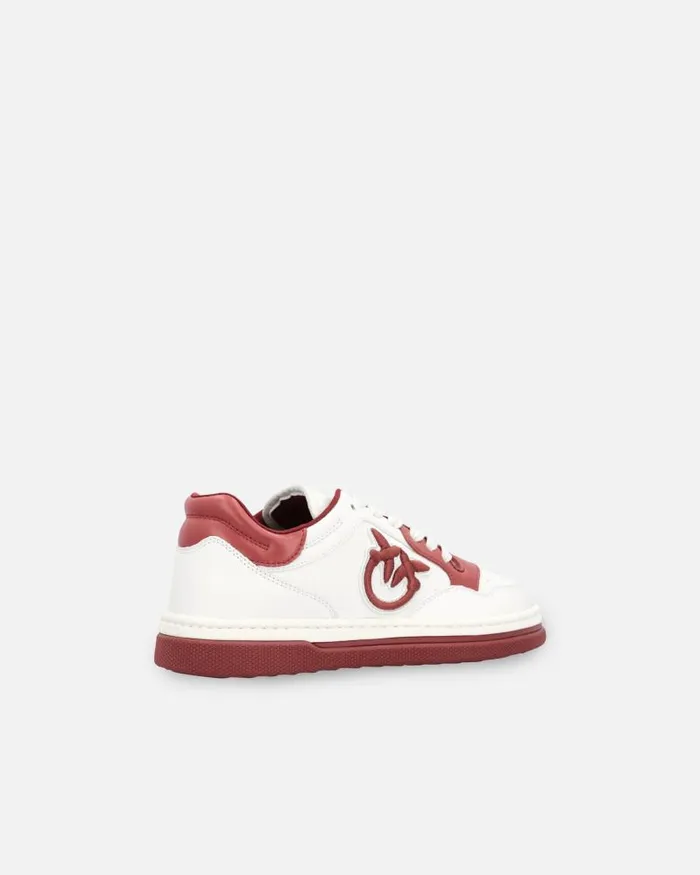Women Sneakers Pinko Twotone Sneakers With Logo Embroidery Milkburgundy Women Sneakers Pinko Twotone Sneakers With Logo Embroidery Milkburgundy