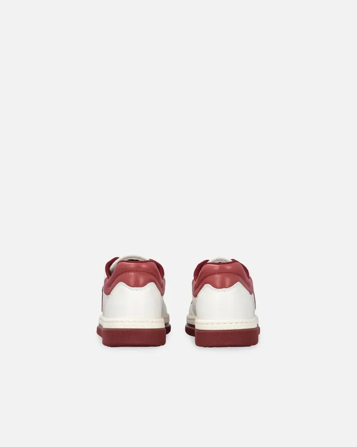 Women Sneakers Pinko Twotone Sneakers With Logo Embroidery Milkburgundy Women Sneakers Pinko Twotone Sneakers With Logo Embroidery Milkburgundy